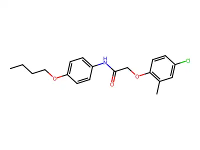 N-(4-butoxyphenyl)-2-(4-chloro-2-methylphenoxy)acetamide structure