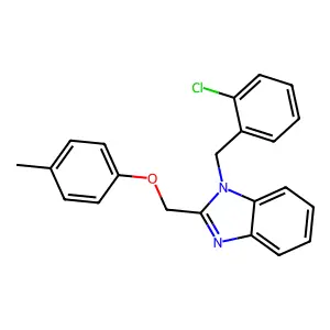 1-(2-chlorobenzyl)-2-((p-tolyloxy)methyl)-1H-benzo[d]imidazole structure