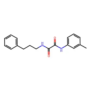 N'-(3-methylphenyl)-N-(3-phenylpropyl)oxamide structure