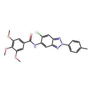 N-[6-chloro-2-(4-methylphenyl)benzotriazol-5-yl]-3,4,5-trimethoxybenzamide structure