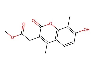 Methyl 2-(7-hydroxy-4,8-dimethyl-2-oxo-2H-chromen-3-yl)acetate structure