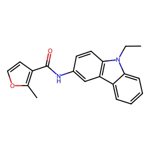 N-(9-ethylcarbazol-3-yl)-2-methylfuran-3-carboxamide structure