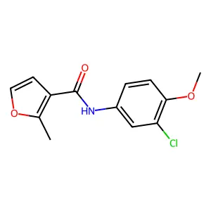 N-(3-chloro-4-methoxyphenyl)-2-methylfuran-3-carboxamide structure