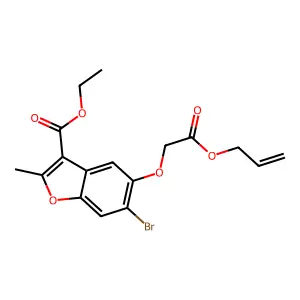 ethyl 6-bromo-2-methyl-5-[2-oxo-2-(prop-2-en-1-yloxy)ethoxy]-1-benzofuran-3-carboxylate structure