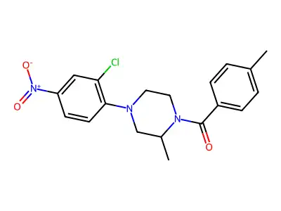 [4-(2-Chloro-4-nitrophenyl)-2-methylpiperazin-1-yl](4-methylphenyl)methanone structure