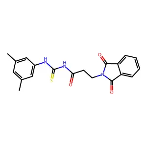N-[(3,5-dimethylphenyl)carbamothioyl]-3-(1,3-dioxoisoindol-2-yl)propanamide structure