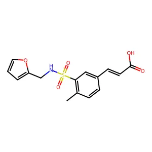 3-(3-{[(2-Furylmethyl)amino]sulfonyl}-4-methylphenyl)acrylic acid structure