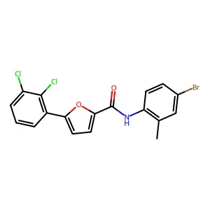 N-(4-bromo-2-methylphenyl)-5-(2,3-dichlorophenyl)furan-2-carboxamide structure