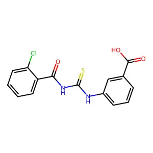 3-({[(2-Chlorophenyl)carbonyl]carbamothioyl}amino)benzoic acid structure