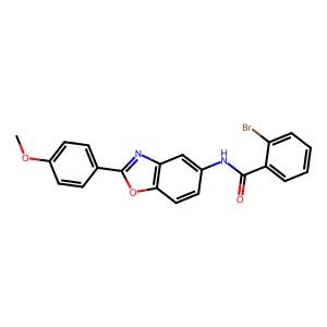 2-bromo-N-[2-(4-methoxyphenyl)-1,3-benzoxazol-5-yl]benzamide structure