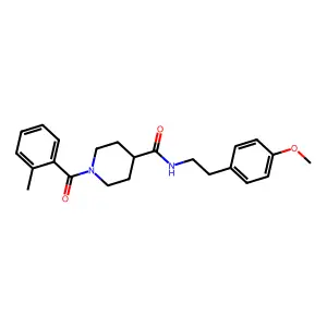 N-(4-Methoxyphenethyl)-1-(2-methylbenzoyl)piperidine-4-carboxamide structure