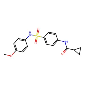 N-[4-[(4-methoxyphenyl)sulfamoyl]phenyl]cyclopropanecarboxamide structure