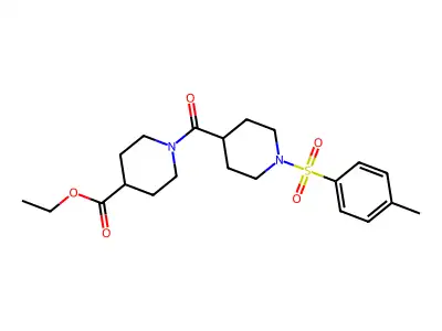 ethyl 1-(1-tosylpiperidine-4-carbonyl)piperidine-4-carboxylate structure