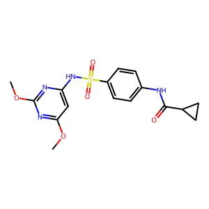 N-[4-[(2,6-dimethoxypyrimidin-4-yl)sulfamoyl]phenyl]cyclopropanecarboxamide structure