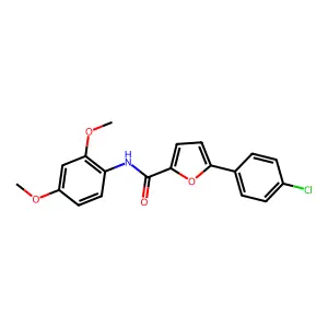 5-(4-chlorophenyl)-N-(2,4-dimethoxyphenyl)furan-2-carboxamide structure