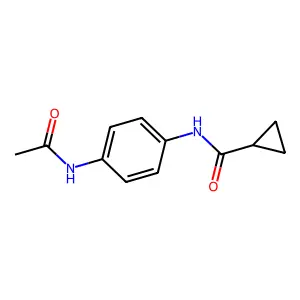 N-[4-(acetylamino)phenyl]cyclopropanecarboxamide structure