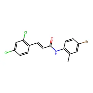 (E)-N-(4-bromo-2-methylphenyl)-3-(2,4-dichlorophenyl)prop-2-enamide structure