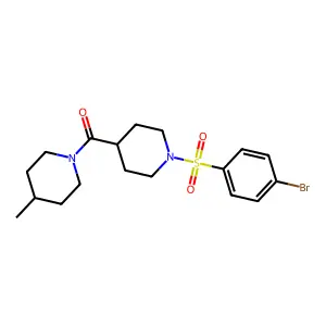 [1-(4-Bromophenyl)sulfonylpiperidin-4-yl]-(4-methylpiperidin-1-yl)methanone structure