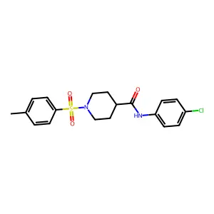 N-(4-chlorophenyl)-1-[(4-methylphenyl)sulfonyl]-4-piperidinecarboxamide structure
