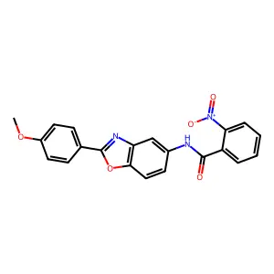 N-[2-(4-methoxyphenyl)-1,3-benzoxazol-5-yl]-2-nitrobenzamide structure