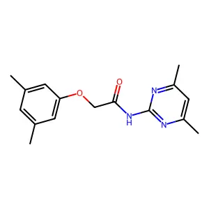 2-(3,5-dimethylphenoxy)-N-(4,6-dimethylpyrimidin-2-yl)acetamide structure