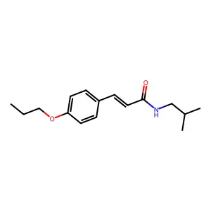 (2E)-N-(2-methylpropyl)-3-(4-propoxyphenyl)prop-2-enamide structure