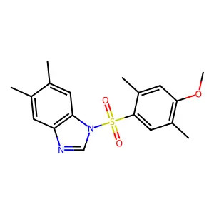 1-((4-methoxy-2,5-dimethylphenyl)sulfonyl)-5,6-dimethyl-1H-benzo[d]imidazole structure