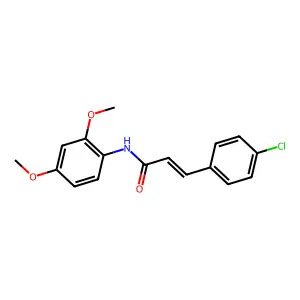 (E)-3-(4-chlorophenyl)-N-(2,4-dimethoxyphenyl)prop-2-enamide structure