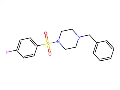 1-Benzyl-4-(4-iodophenyl)sulfonylpiperazine structure