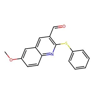 6-Methoxy-2-phenylsulfanylquinoline-3-carbaldehyde structure