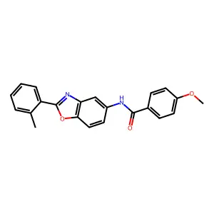 4-methoxy-N-[2-(2-methylphenyl)-1,3-benzoxazol-5-yl]benzamide structure