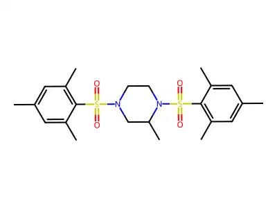 2-Methyl-1,4-bis(2,4,6-trimethylbenzenesulfonyl)piperazine structure
