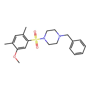 1-Benzyl-4-(5-methoxy-2,4-dimethylbenzenesulfonyl)piperazine structure