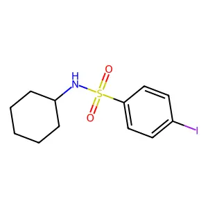 N-cyclohexyl-4-iodobenzenesulfonamide structure