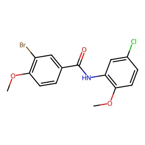 3-bromo-N-(5-chloro-2-methoxyphenyl)-4-methoxybenzamide structure