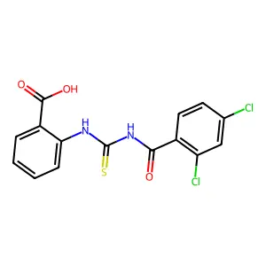 2-[(2,4-Dichlorobenzoyl)carbamothioylamino]benzoic acid structure