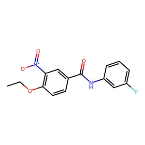 4-ethoxy-N-(3-fluorophenyl)-3-nitrobenzamide structure