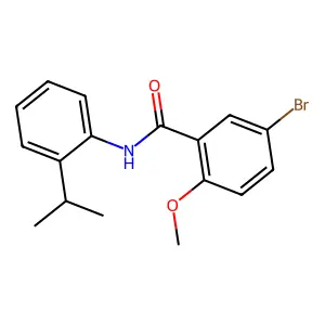 5-bromo-2-methoxy-N-(2-propan-2-ylphenyl)benzamide structure