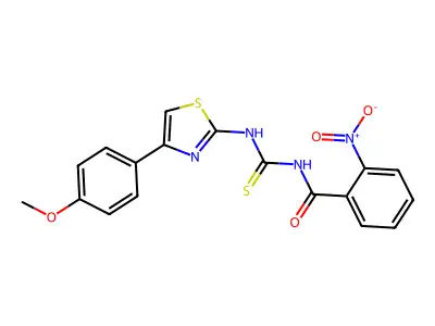 N-[[4-(4-methoxyphenyl)-1,3-thiazol-2-yl]carbamothioyl]-2-nitrobenzamide structure