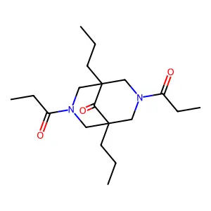 3,7-Dipropanoyl-1,5-dipropyl-3,7-diazabicyclo[3.3.1]nonan-9-one structure