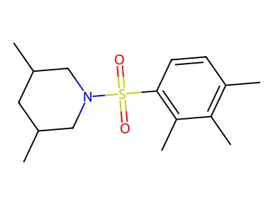 3,5-Dimethyl-1-[(2,3,4-trimethylphenyl)sulfonyl]piperidine structure
