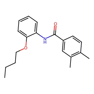 N-(2-butoxyphenyl)-3,4-dimethylbenzamide structure