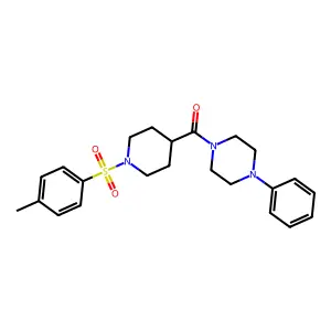 (4-Phenylpiperazin-1-yl)(1-tosylpiperidin-4-yl)methanone structure