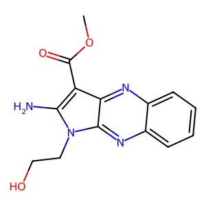 methyl 2-amino-1-(2-hydroxyethyl)-1H-pyrrolo[2,3-b]quinoxaline-3-carboxylate structure