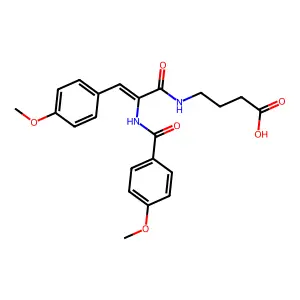 4-{[2-[(4-Methoxybenzoyl)amino]-3-(4-methoxyphenyl)acryloyl]amino}butanoic acid structure