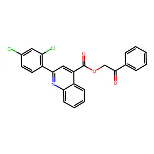 2-Oxo-2-phenylethyl 2-(2,4-dichlorophenyl)-4-quinolinecarboxylate structure
