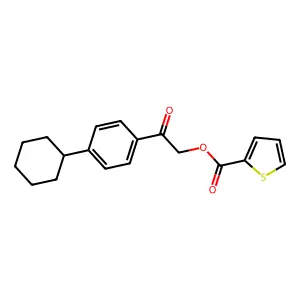 2-(4-Cyclohexylphenyl)-2-oxoethyl 2-thiophenecarboxylate structure