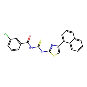 3-chloro-N-[(4-naphthalen-1-yl-1,3-thiazol-2-yl)carbamothioyl]benzamide structure