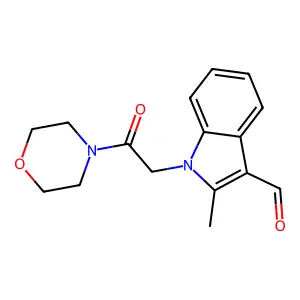 2-Methyl-1-(2-morpholin-4-yl-2-oxo-ethyl)-1H-indole-3-carbaldehyde structure