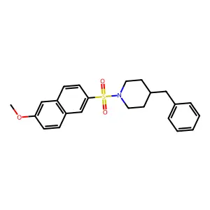 4-Benzyl-1-[(6-methoxynaphthalen-2-yl)sulfonyl]piperidine structure